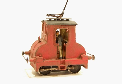 Tram locomotive in red